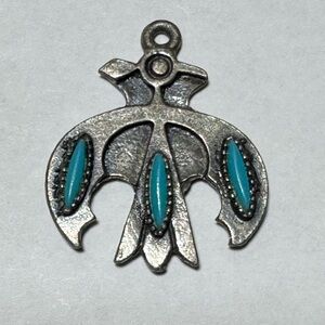 Vintage Sancrest Thunderbird Faux Turquoise Pendant